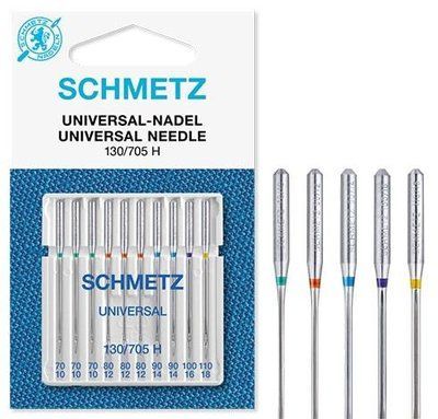 Голки Schmetz Universal 130/705 H № 70(3 шт), 80(3 шт), 90(2 шт), 100(1 шт), 110(1 шт) 1548 фото