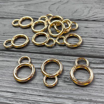 Кольцо карабин 20х11 мм с ушком золото (DP 51-191) DP 51-191Gold фото