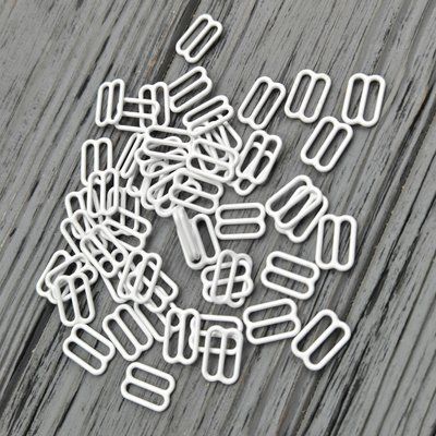Регулятор для бретелей 12 мм (Белый) 50 штук RB12B фото