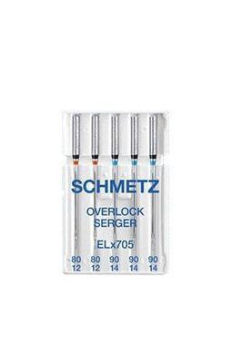 Иглы Schmetz Overlock ELX705 Ассорти № 80(2 шт), 90(3 шт) 1454 фото