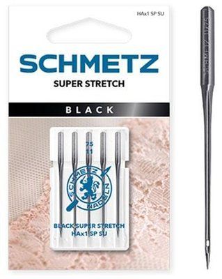 Иглы Schmetz Super stretch HAX1 SP SU № 75 (уп.5 шт.) BLACK 1459 фото