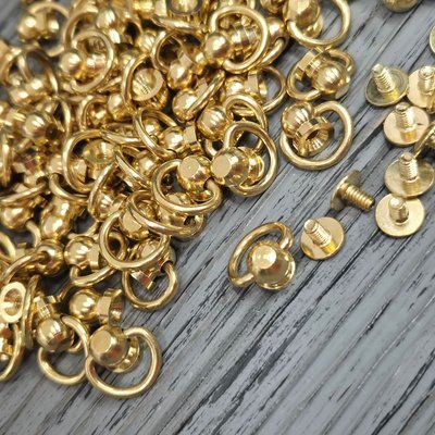 Винт на закрутке с полукольцом 11 мм Золото VKPKGold фото