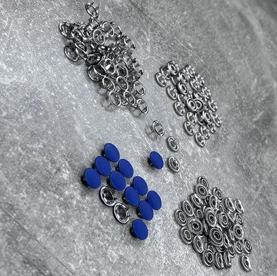 Кнопка BABY 9.5 мм Закрытая Синяя КZBaby9,5Blue фото