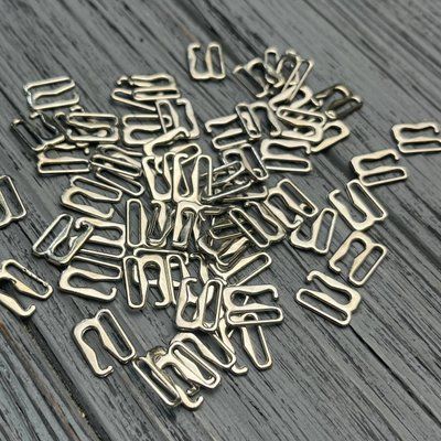 Крючок для бретелей 12 мм (никель) 50 штук KB12N фото