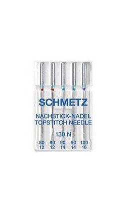 Иглы Schmetz Topstitch 130/705 H-N Ассорти № 80(2 шт), 90(2 шт), 100(1 шт) 1514 фото