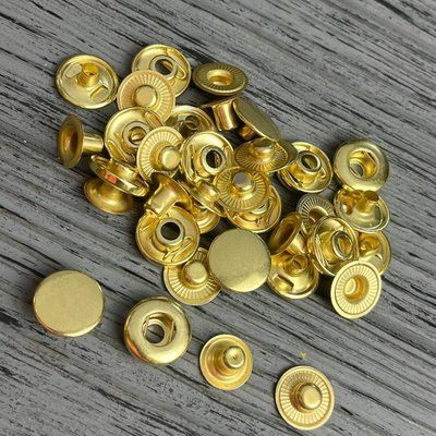Кнопка Альфа 15 мм Золото (Нержавеющая сталь) (50 шт) KAlfa Gold SS фото