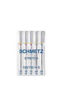 Иглы Schmetz Stretch 130/705 H-S Ассорти № 75(3 шт), 90(2 шт) 1522 фото