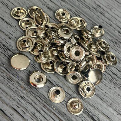 Кнопка Альфа 12.5 мм Никель(Латунь) (54) (50 шт) K54 Ni Brass фото