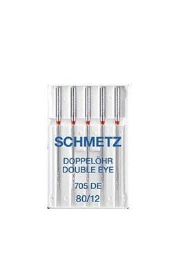 Иглы Schmetz Double eye 705 DE № 80 (уп.5 шт.) 1526 фото