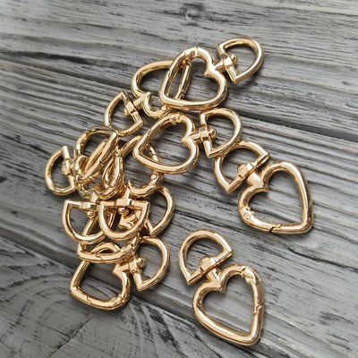 Карабин для сумки 13 мм Сердце (Золото) 13 мм Сердце (Gold) фото